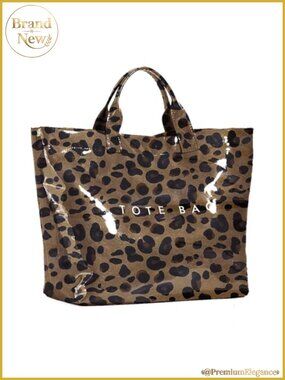 Large Clear PVC Tote Bag with Letters Print, Paper Shopping Hobo Bag